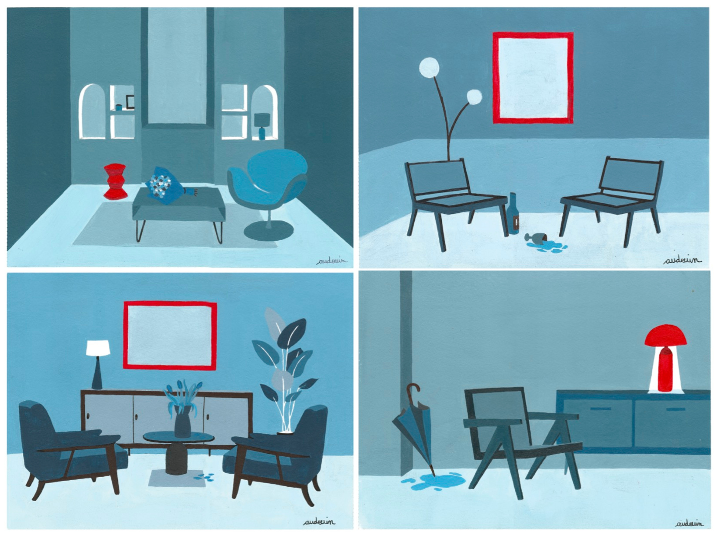 Lot de 4 tirages - Cartes A6